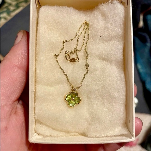 Peridot 14k bracelet/ankle bracelet - Picture 4 of 7